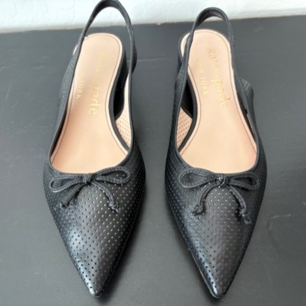 ♠️kate spade Veronica Perforated Flats, Black Size 8